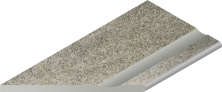 Бортик с выемкой закругленный левый Нордика Х2/ Nordica X2 Silver 30x60