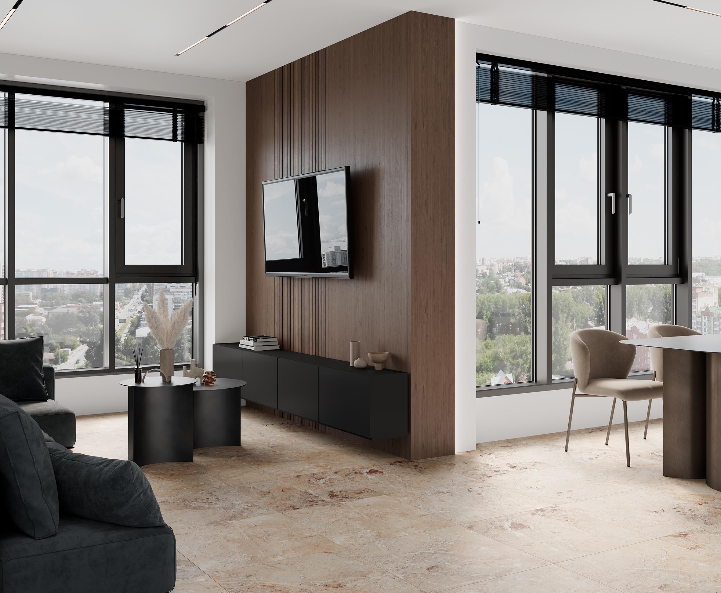 Керамогранит Laparet Brecia Antic Brown 60x60 полированный