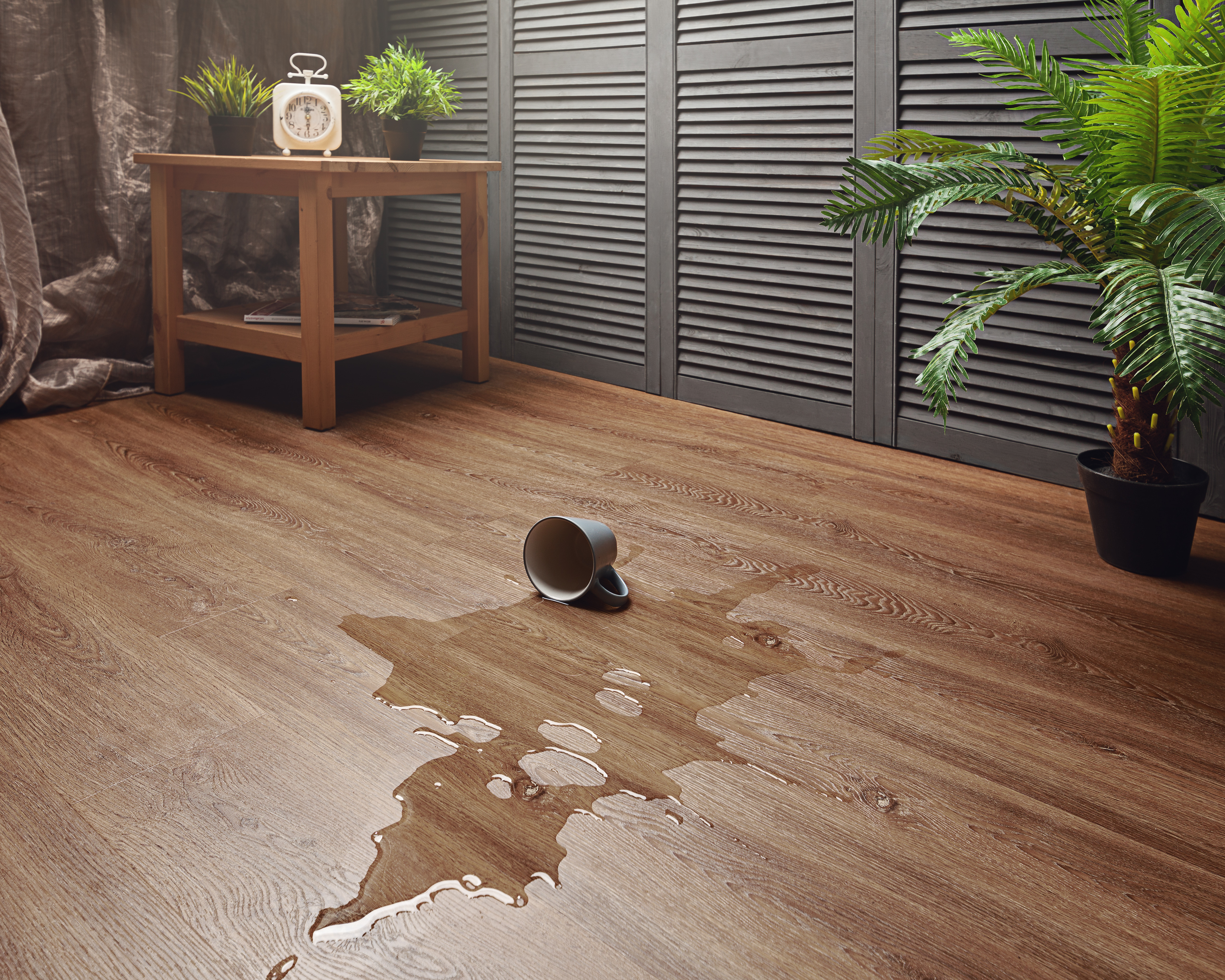 Кварцвиниловая плитка Aqua Floor Риалвуд клеевой/ RealWood Glue AF6042 Glue 1219.2x177.8 Дуб Темный замковый кварц винил напольный