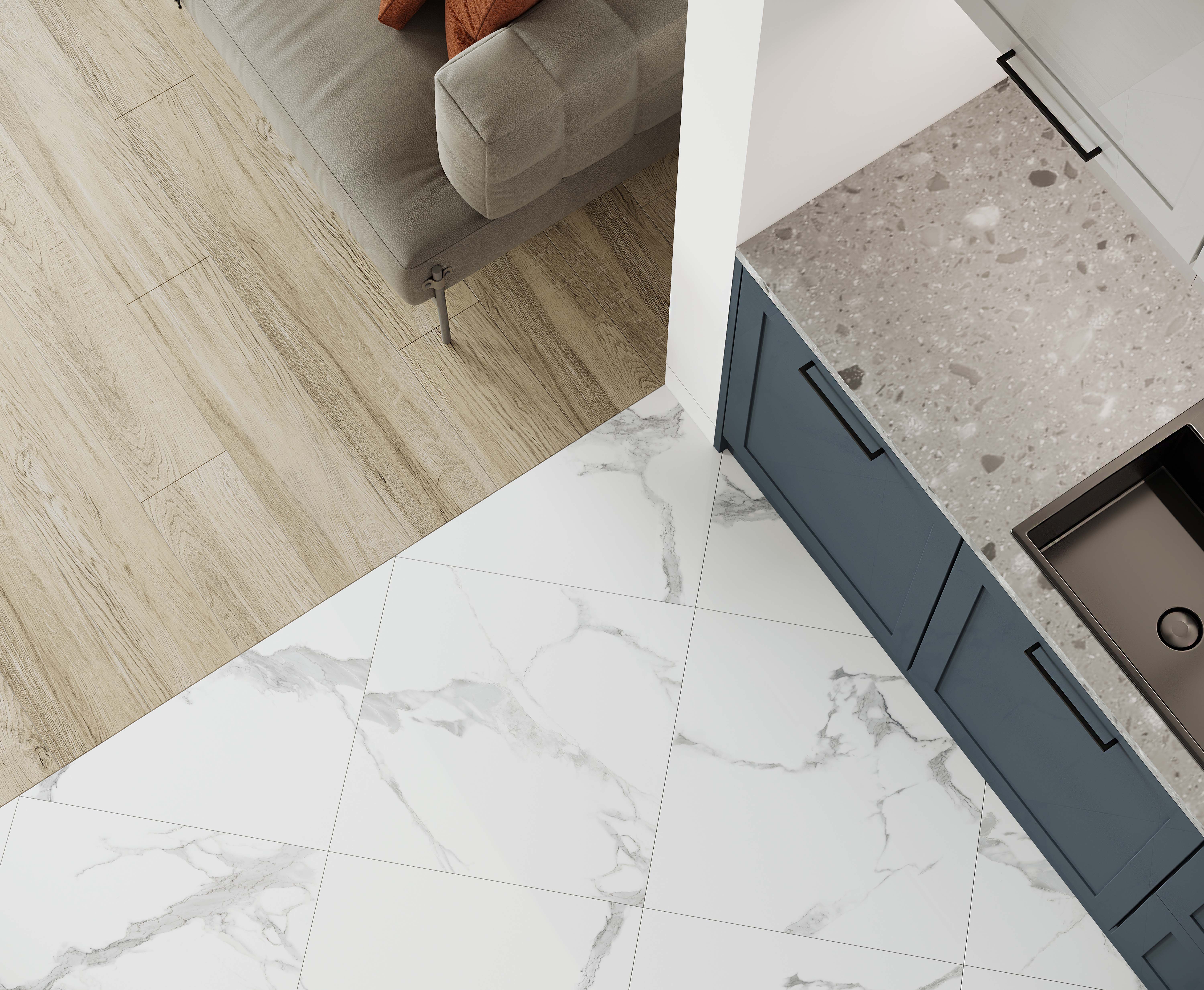 Керамогранит Laparet Statuario Crown белый 60x120 полированный