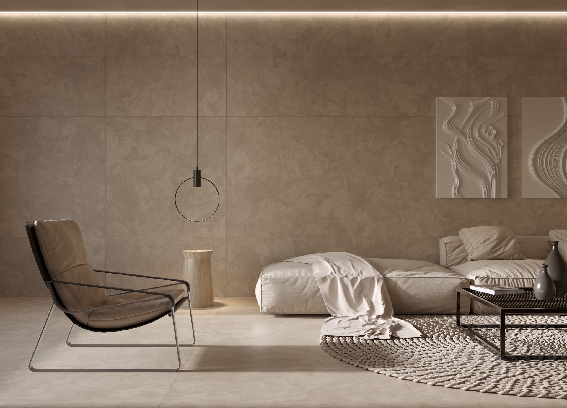 Керамогранит Керранова Satin Beige K-2702/MR/600x1200x10 коричневый