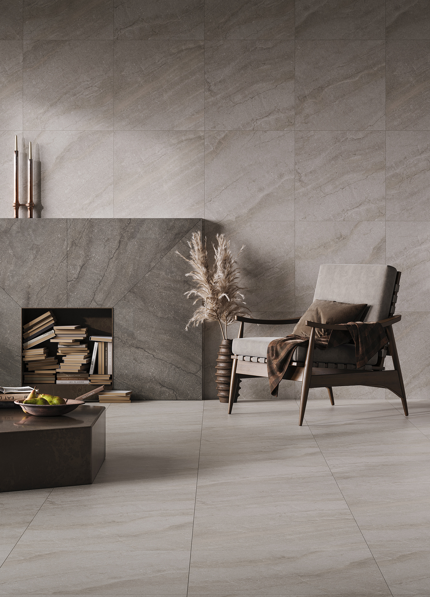 Плинтус Керранова Bereg Dark Grey K-2405/MR/p01/76x600x9 серый