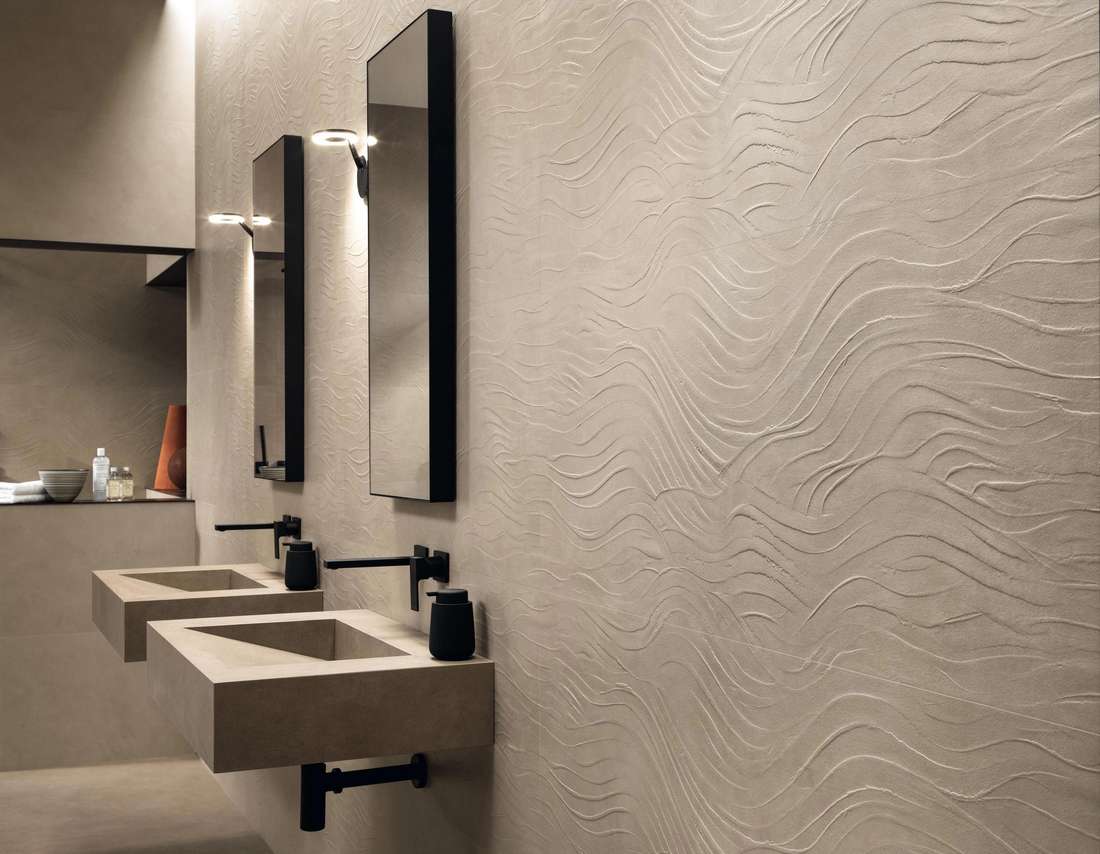 Керамическая плитка Атлас Конкорд Италия Буст Натурал/ Boost Natural Ash 3D Wave Matte 50x120 A64Z