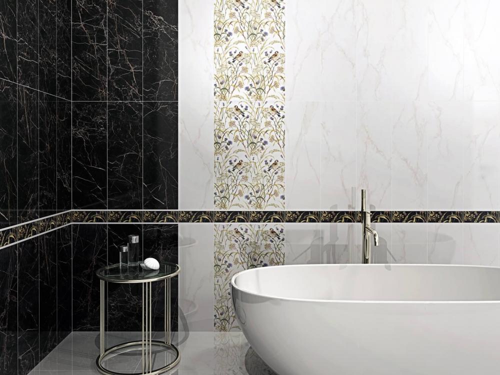 Декор Kerama Marazzi MM12112 Астория белый мозаичный 25x75