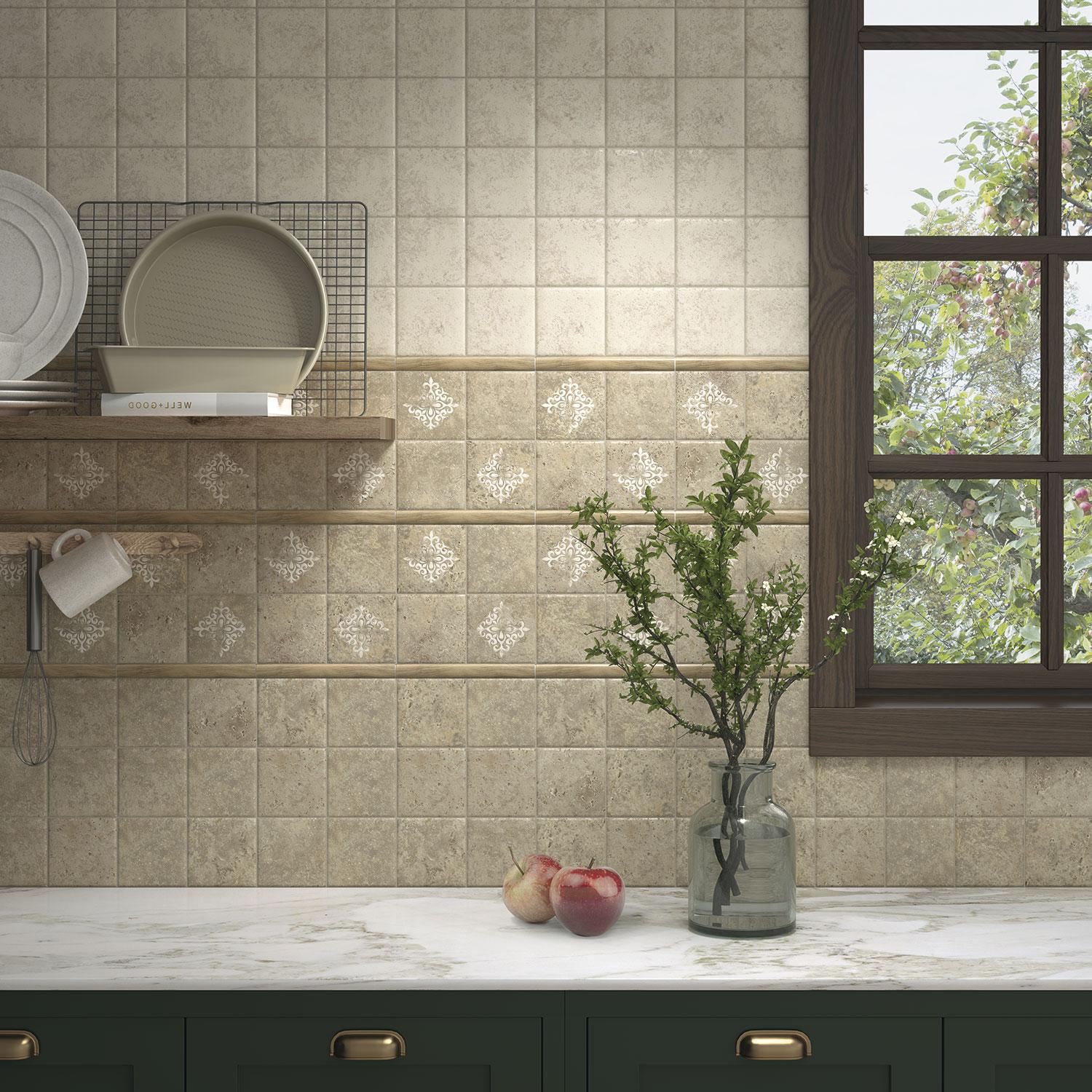 Вставка Kerama Marazzi OS\A127\1327 Декор Брюссель 1 матовая 9,8x9,8
