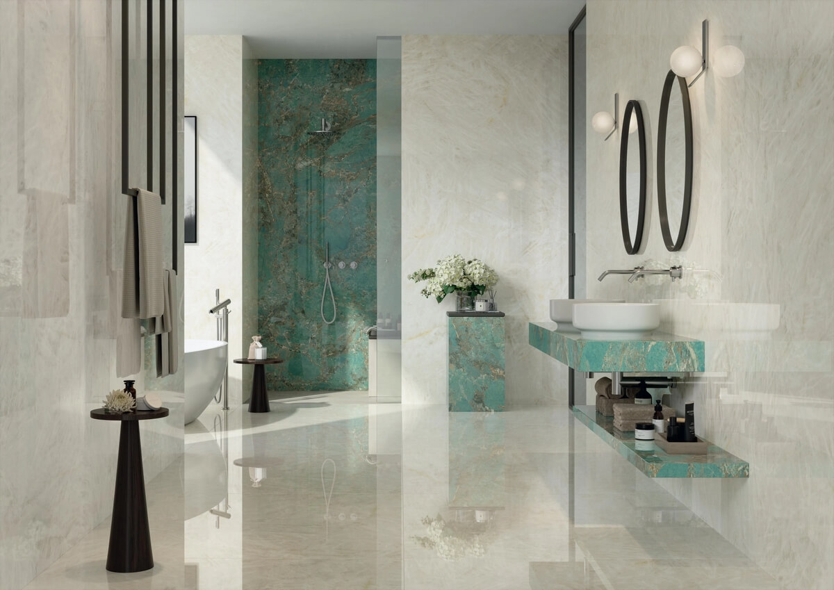 Керамогранит Атлас Конкорд Италия Марвел Гала/ Marvel Gala Exotic Green Polished 60x120 AFXP