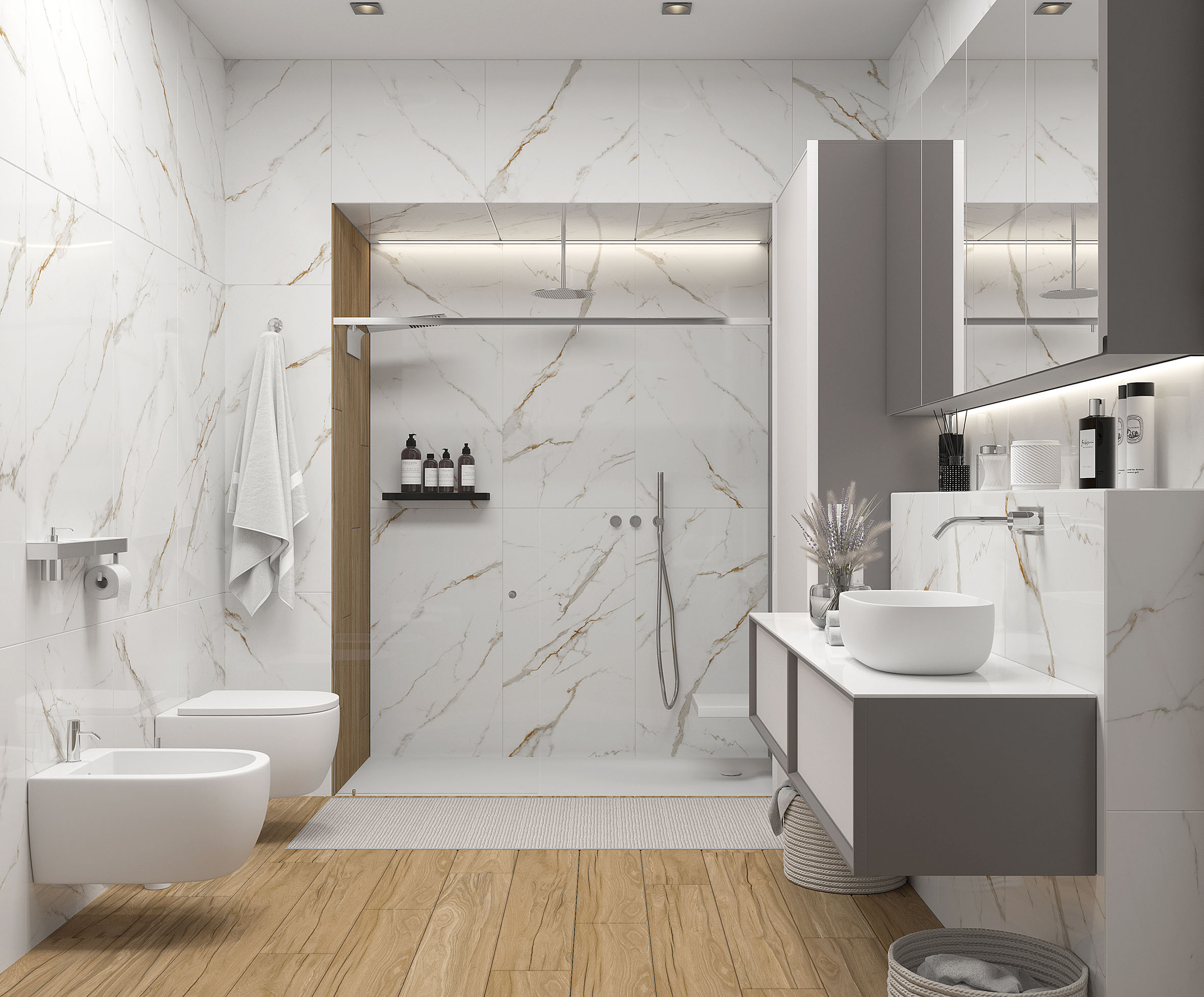 Керамогранит Laparet Venato Calacatta Gold белый 60x60 сатинированный