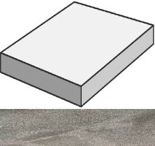 Ступень угловая Атлас Конкорд Италия Клиф/ Klif Grey Scalino Ang AN44 37.5x37.5