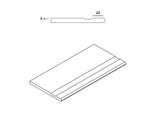 Бортик с выемкой закругленный Италон Скайфолл/ Skyfall X2 Grigio 30x60