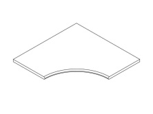 Бортик изогнутый закругленный Атлас Конкорд Лэндстоун/ Landstone Волнат 60x60