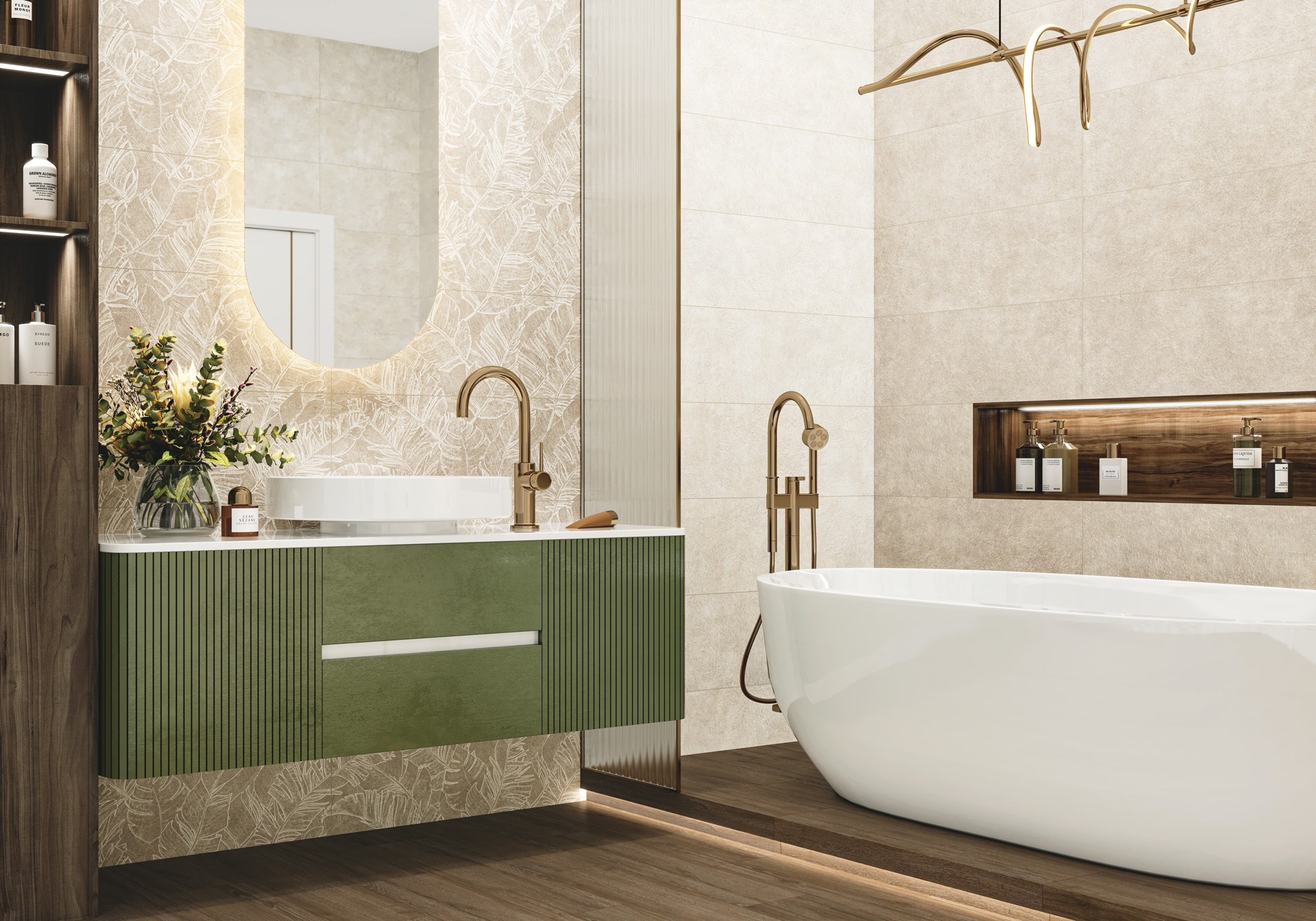 Керамическая плитка Альма Керамика Гарден/ Garden TWU3090GAR04R бежевый 30x90