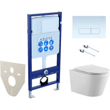 SET AQUATEK ВЕГА-1905-013 (рама AQUATEK Standard INS-0000012 с клавишей KDI-0000013 и крепежом KKI-0000001+унитаз ВЕГА AQ1905-00)