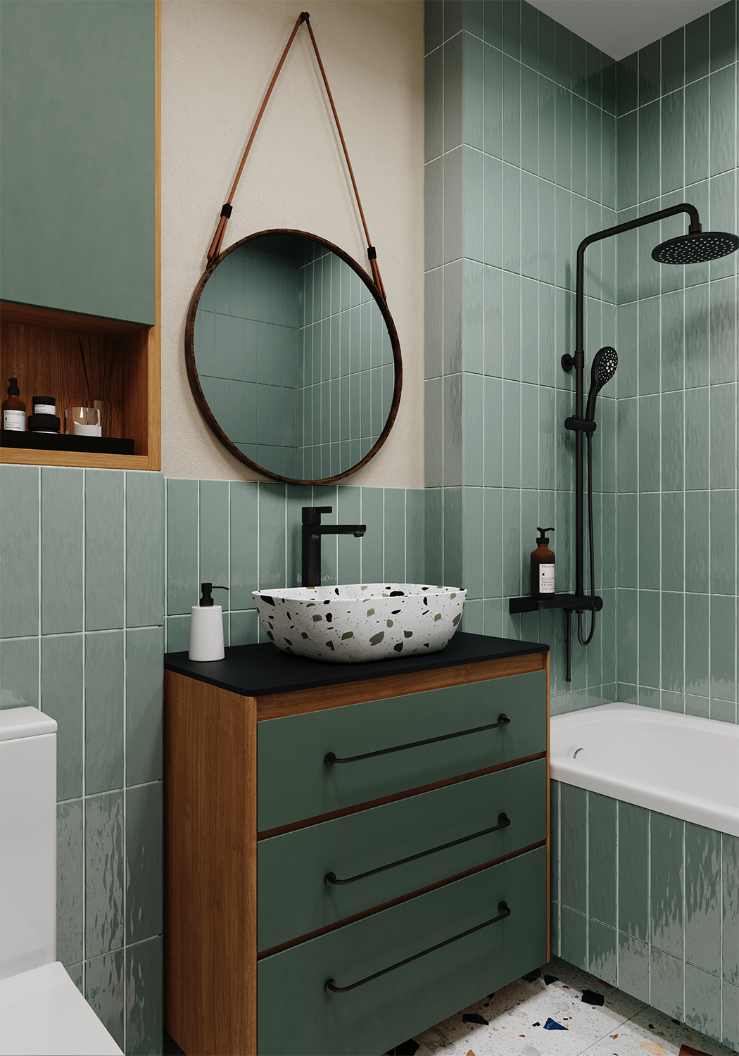 Керамическая плитка Смайл Тайл Liguria Pink 7.5x30 розовый