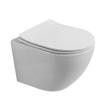 Унитаз подвесной безободковый BelBagno Uno BB7006CHR/SC с крышкой-сиденьем микролифт