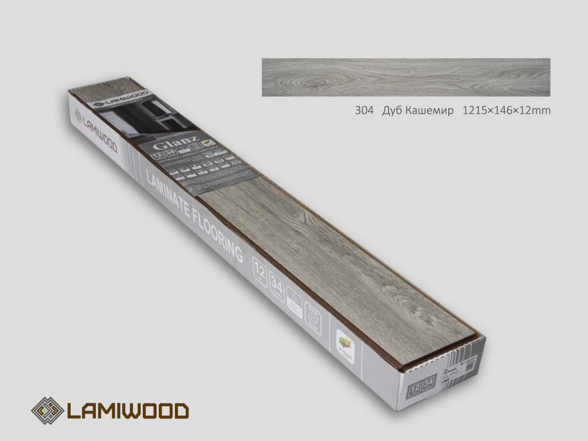 Ламинат LAMIWOOD GLANZ 302 Дуб Шелк 14.6x121.5