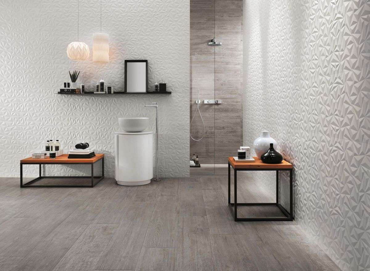 Керамическая плитка Атлас Конкорд Италия 3Д Волл Дизайн/ 3D Wall Design Dune Sand Matte 40x80 8DUS