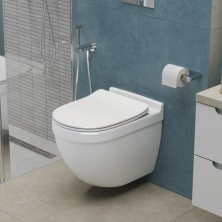 Унитаз подвесной безободковый BelBagno Senso-R BB051CH-TOR-FC/SC с крышкой-сиденьем микролифт