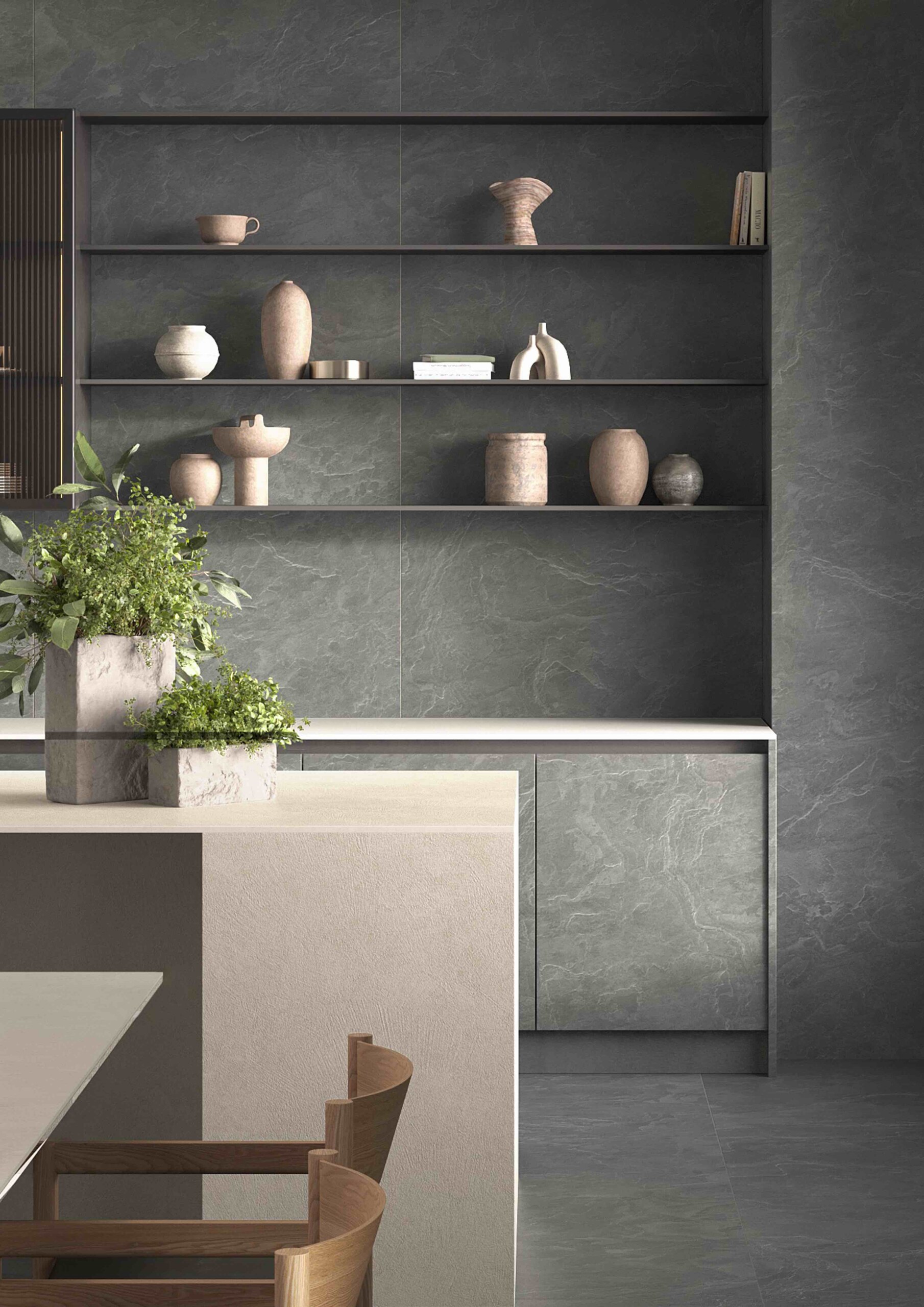 Керамогранит Laminam Слэйт Анкара 12 LAMF012640_IT серый 162x324