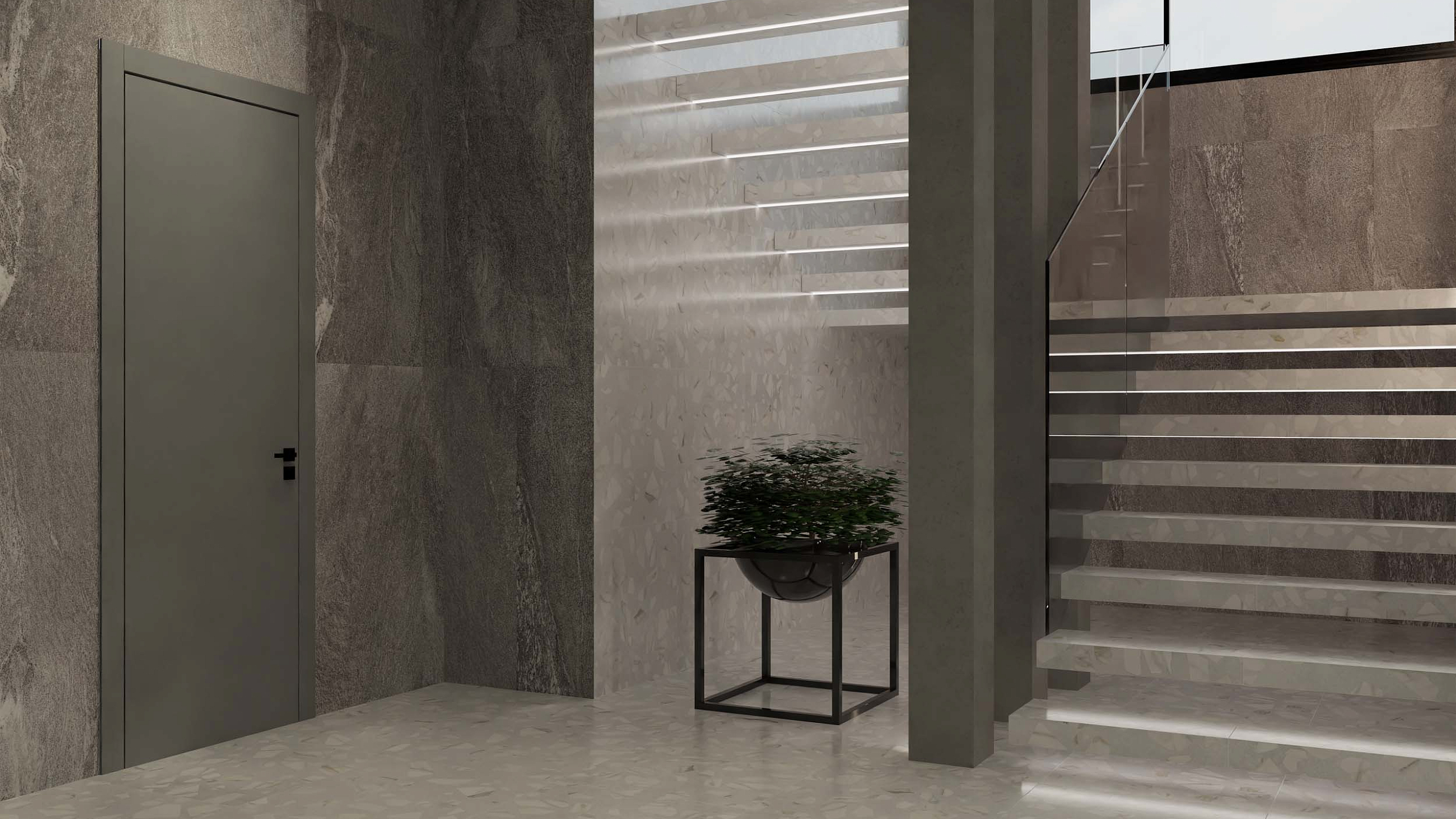 Мозаика Estima TN02 Tramontana Fascia Anthracite 30x30 серый