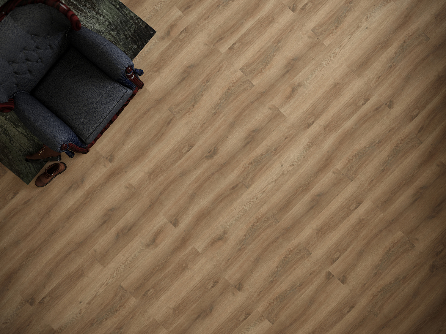 Кварцвиниловая плитка Fine Floor Light FF-1377 Дуб Веллингтон кварц винил напольный