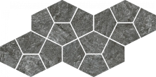 Мозаика Италон Магма/ Magma Графит Призм 620110000248 серый 20.5x41.3