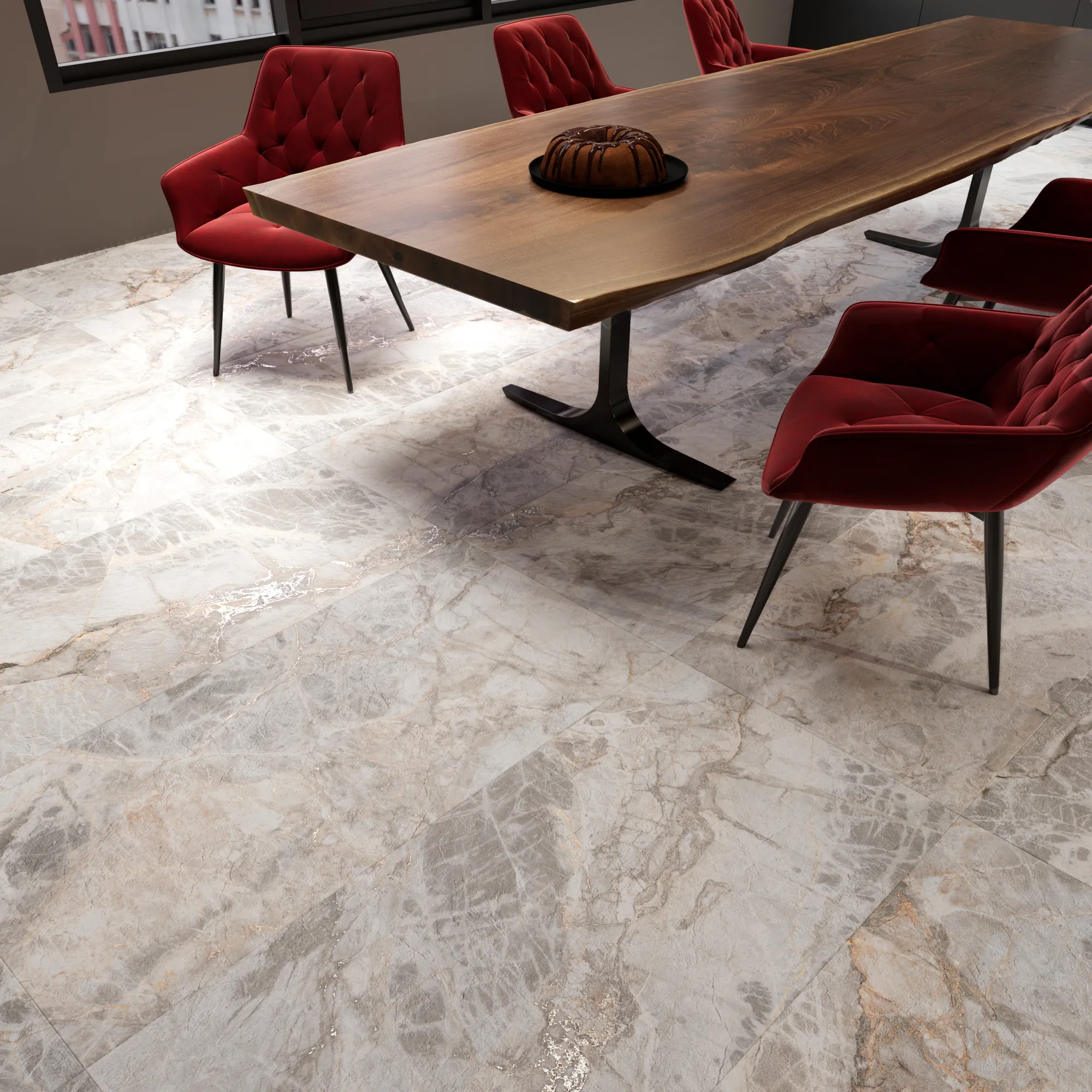 Керамогранит Аркадия Керамика GI8007-B Credal Smoke Matt Glossy Ink Punch 60x120 серый