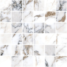 Мозаика Vitra Марбл-Х/ Marble-X Бреча Капрайа Белый 30x30 лаппатированный