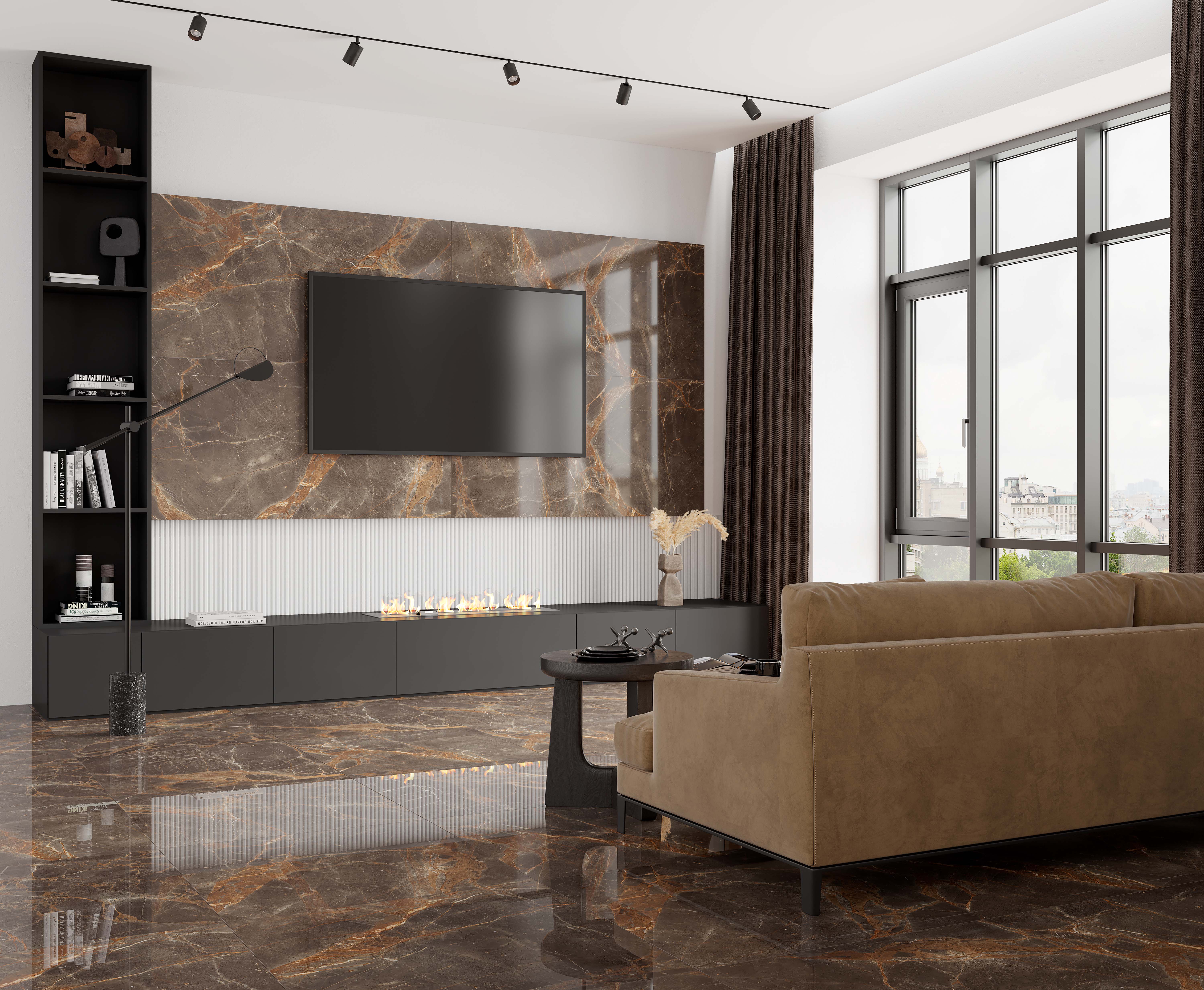 Керамогранит Laparet Nebula Brown 80x160 полированный