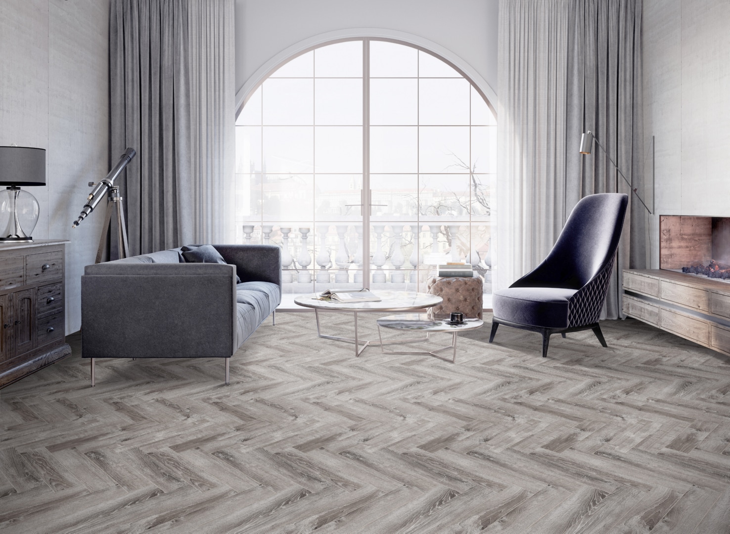 SPC ламинат Cronafloor Herringbone Дуб Ницца H002