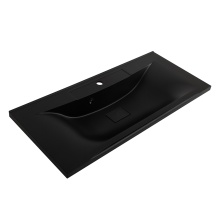 Раковина из искусственного камня черная накладная BelBagno BB800/450-LV-MR-FT