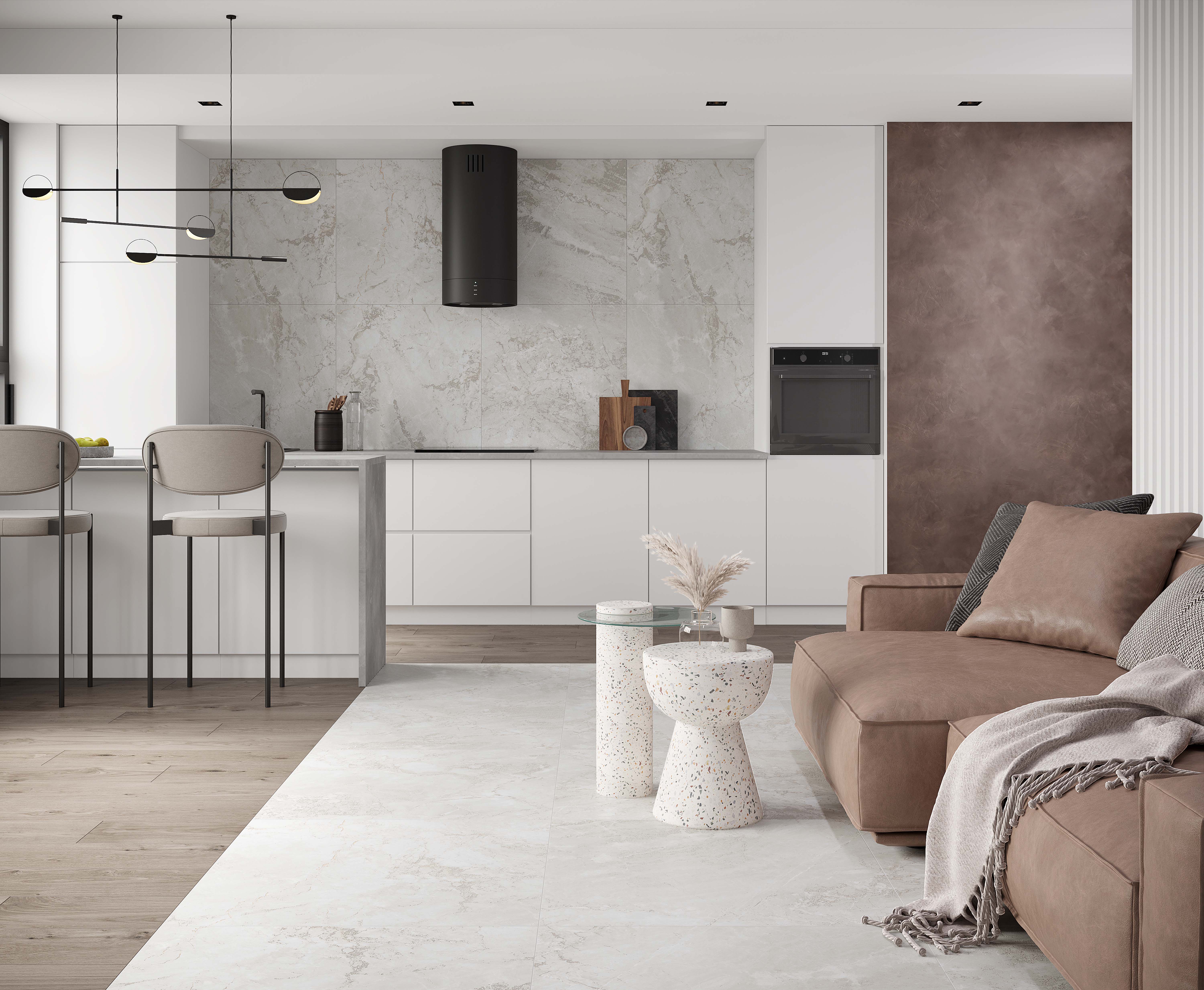 Керамогранит Laparet Gemini Bianco 80x80 глянцевый
