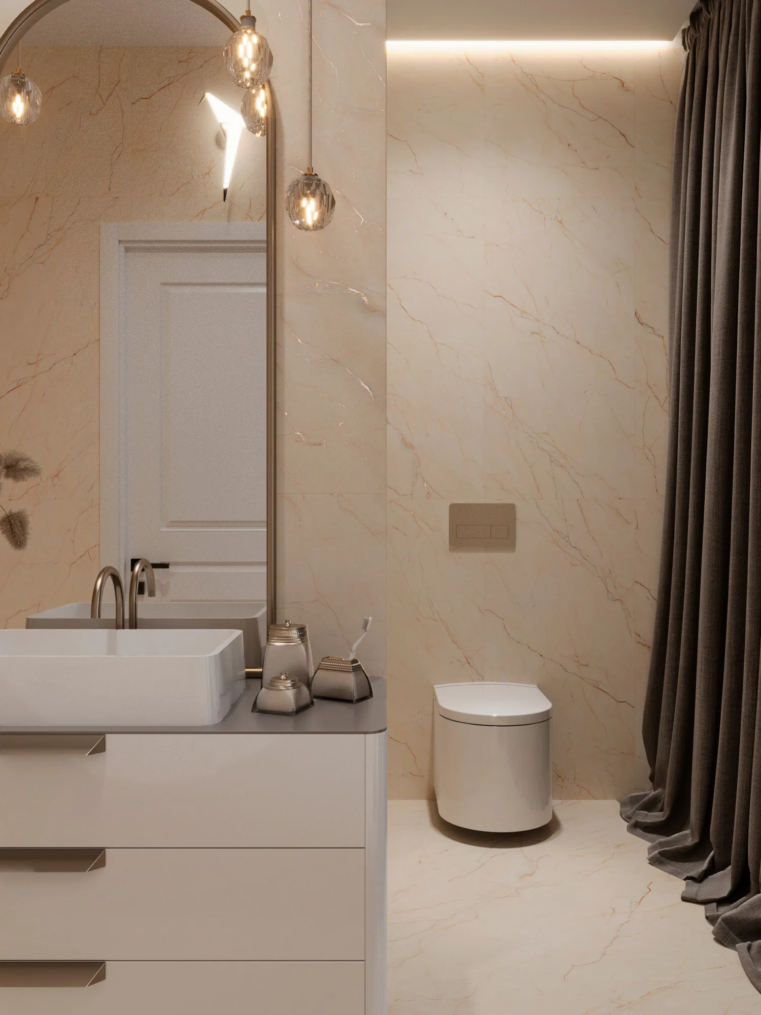 Керамогранит Аркадия Керамика CR4001-A Etna Beige Carving 60x120 бежевый