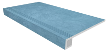 Комплект Estima SR03 Spectrum Sky Blue (Ступень 33x120 непол. прямоугол. бортик с насечками + Подступенок 14,5x120)
