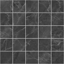 Мозаика (MM34038) Laparet Olimpus мозаичный чёрный 25x25 глянцевый
