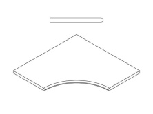 Бортик угловой закругленный Италон Рум X2 Black 60x60