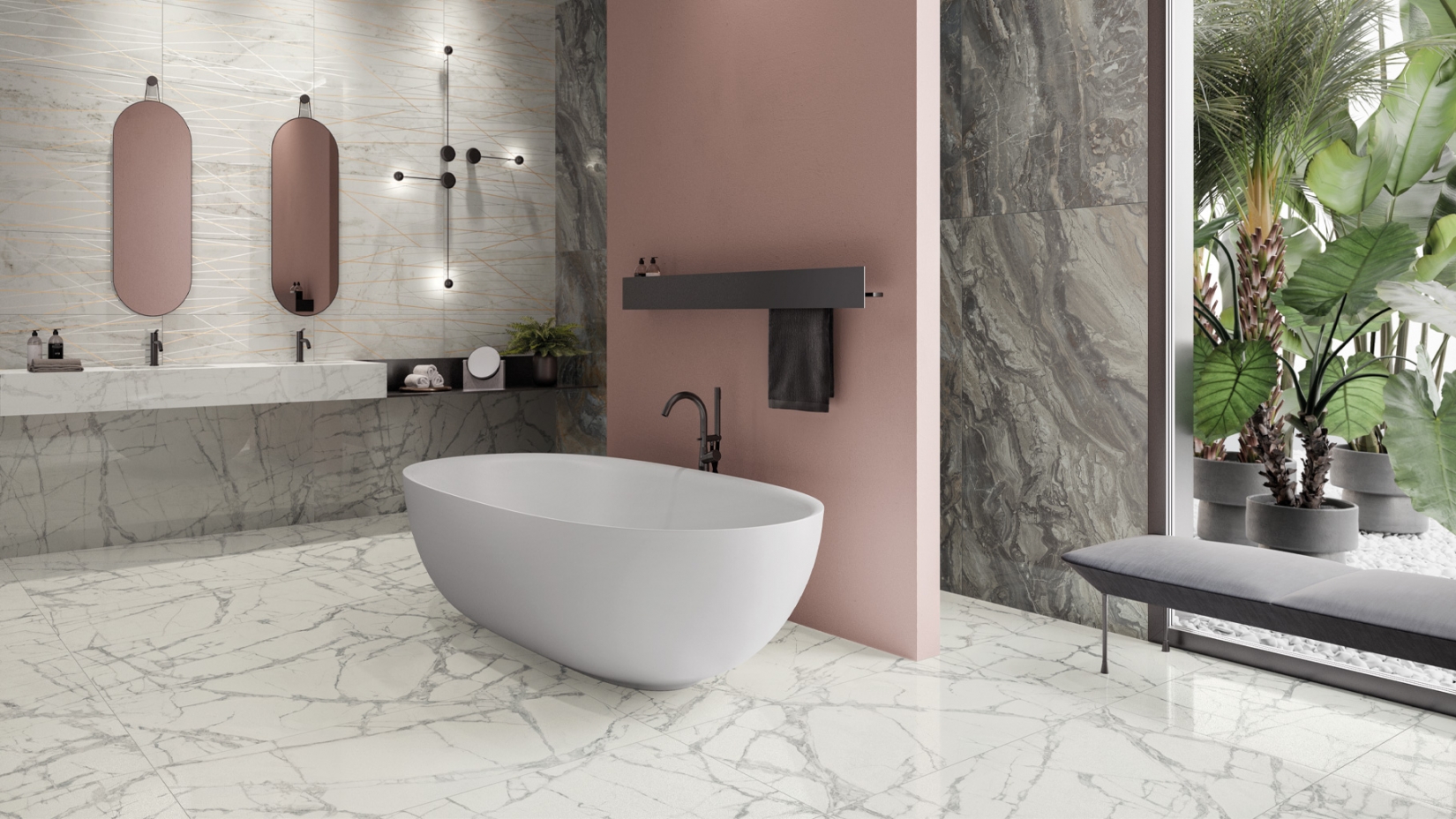 Керамогранит Италон Шарм Делюкс/ Charme Deluxe Крим Ривер 60x120