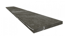 Ступень ColiseumGres Микеланджело/ Michelangelo Дарк угловая правая 620070002493 черный 33x120