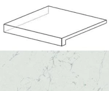Ступень угловая левая Атлас Конкорд Италия Marvel Carrara Pure Scalino Ang. Sx ATEC 33x33