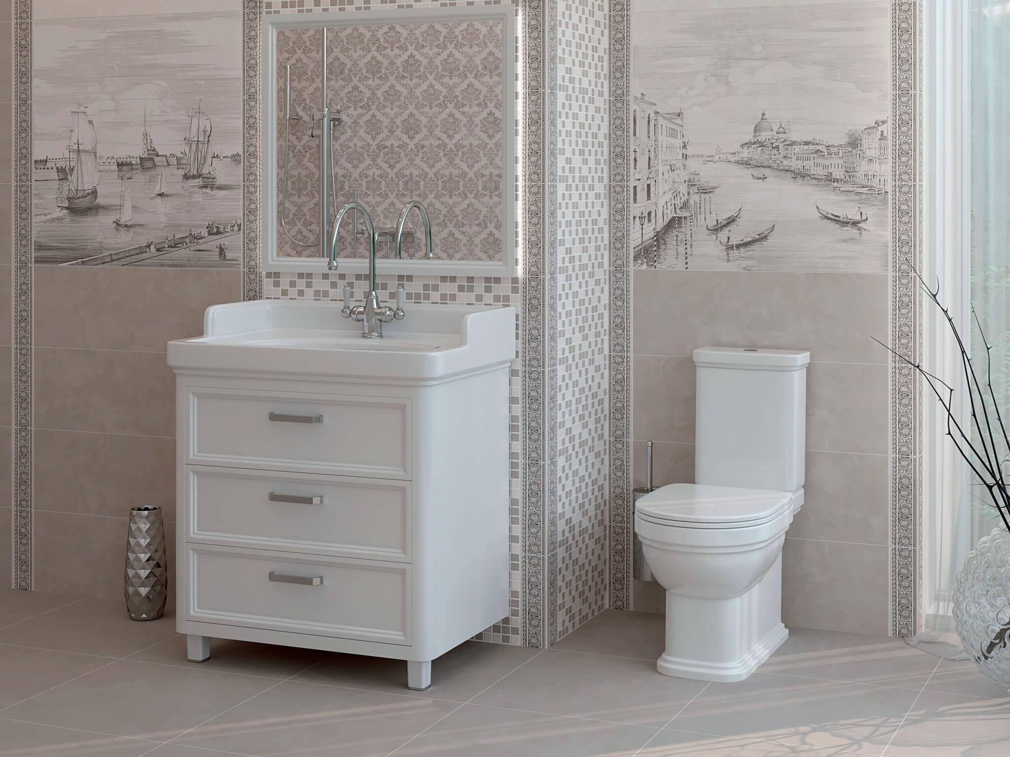 Керамическая плитка Kerama Marazzi 12107R Город на воде серый обрезной 25x75