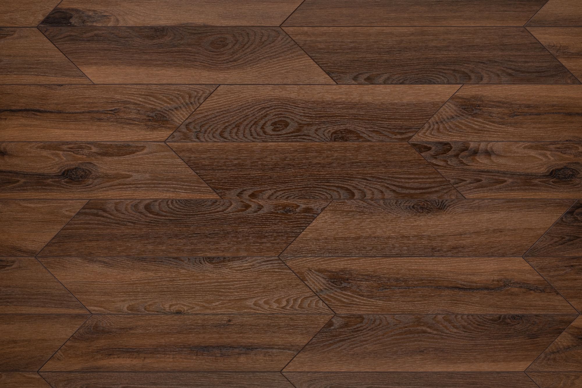 Кварцвиниловая плитка Aqua Floor Шеврон клеевой (Паркет)/ Chevron Glue (Parquet) AF2559PGCh 553.7x130.5 Дуб Темный замковый кварц винил напольный