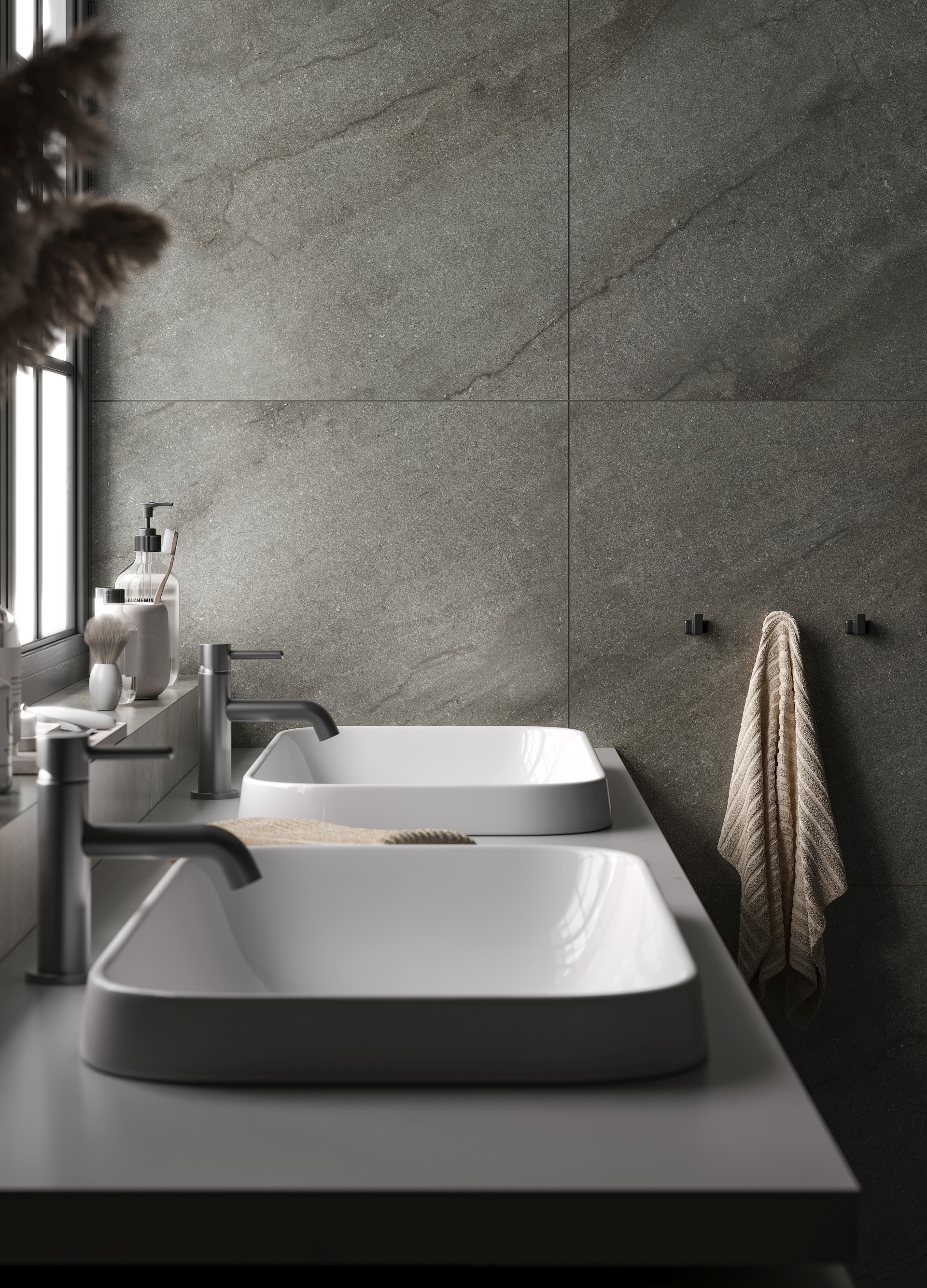 Плинтус Керранова Bereg Dark Grey K-2405/MR/p01/76x600x9 серый