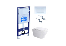 Set AQUATEK АМАДЕО (рама AQUATEK Standard INS-0000012 с звукоиз.прокладкой+крепеж KKI-0000002+кнопка KDI-0000009+унитаз АМАДЕО AQ1163-00 с крышкой-сиденьем soft-close)