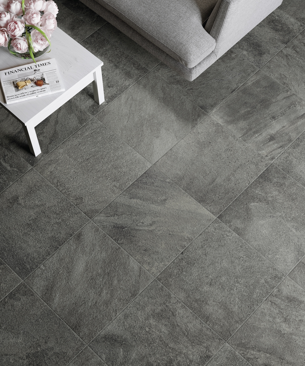 Ступень угловая правая ColiseumGres Санремо/ Sanremo Grigio 33x45