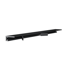 Микроплинтус Laconistiq Micro 11 mini черный муар RAL9005 11х5х2000мм 5 зажимов в комплекте