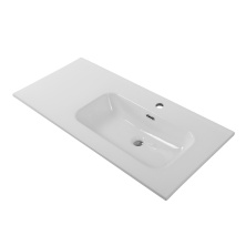 Раковина керамическая (чаша справа) накладная BelBagno BB1000ETL-R