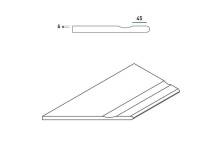 Бортик с выемкой закругленный левый Италон Рум X2 Black 30x60