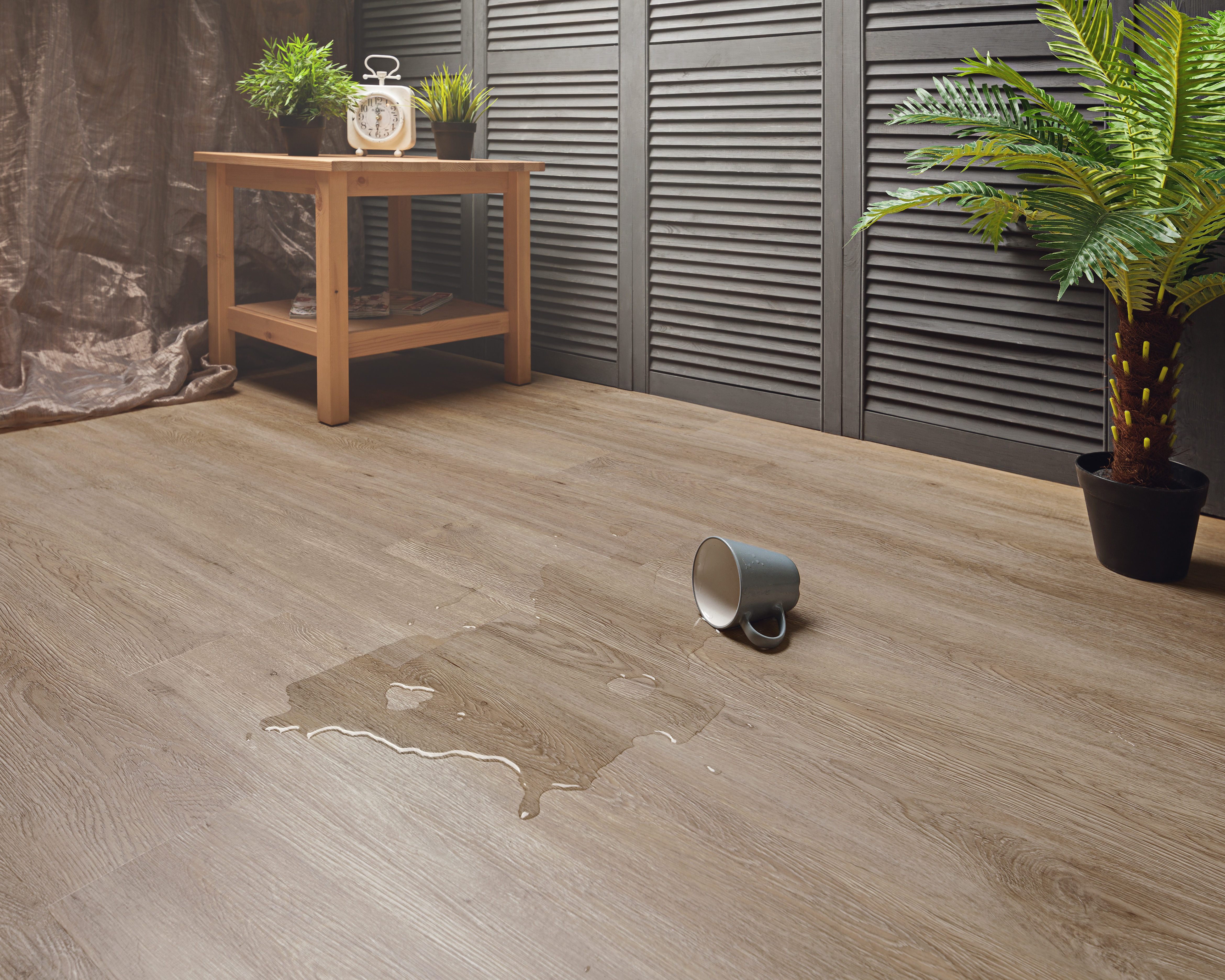 Кварцвиниловая плитка Aqua Floor Классик/ Classic AF5517 1220x184 Дуб Темный замковый кварц винил напольный