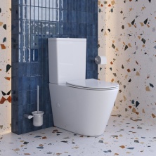 Унитаз-компакт безободковый BelBagno Flay-R BB2149CP-TOR/SC с крышкой-сиденьем микролифт