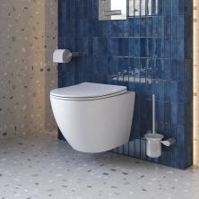 Унитаз подвесной безободковый BelBagno Sfera-R BB046CH-TOR/SC с крышкой-сиденьем микролифт