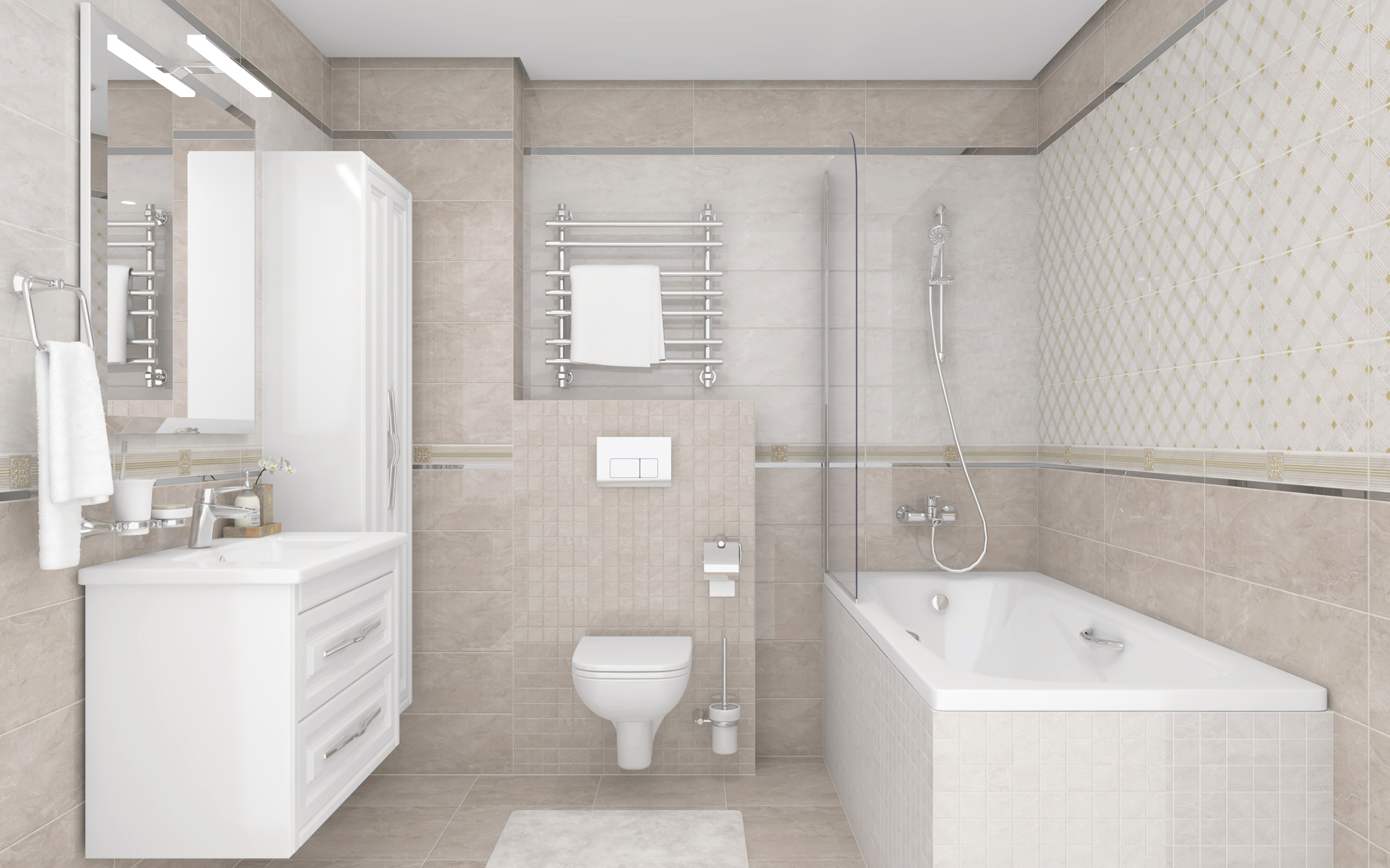 Мозаика плитка Laparet Royal кофейная 20x60 см глянцевая керамическая